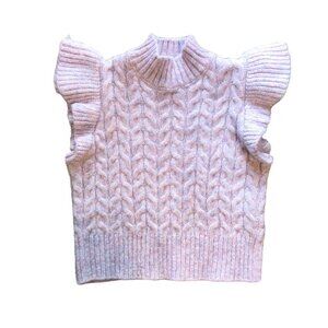 Zara Girls Lavender Ruffles Knit Vest